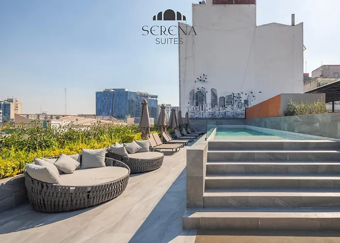 Upscale With Skyview Pool In Condesa Apartment